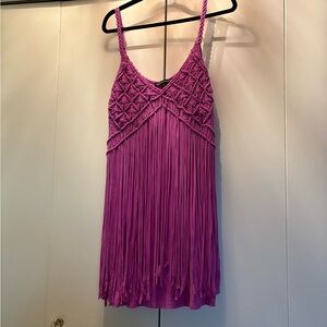 Purple Fringe Dress